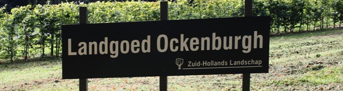 toegangsbord bij landgoed Ockenburgh